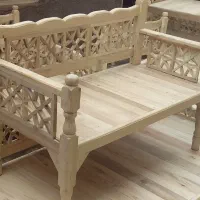 مبل سه نفره چوبی(تولیدی)|مبلمان خانگی و میز عسلی|یزد, |دیوار