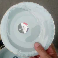 سرویس 26پارچ ارکوپال طوسی لب طلا 6 نفره کیفیت عال