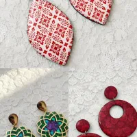 گوشواره رزینی دست‌ساز