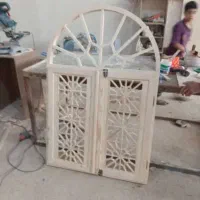 درب پنجره چوبی سنتی قدیمی مسجدی