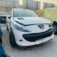 تصادفی پژو۲۰۷ مدل۱۴۰۳ سقف فلز ارتقا سفید