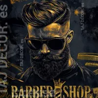 پرده چاپی آرایشگاه مردانه پیرایش آقایان