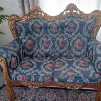 مبل نه نفره آبی بسیار سالم