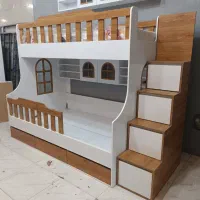 تخت دوطبقه زیبا مدل D-073N|تخت و سرویس خواب|رشت, جانبازان|دیوار