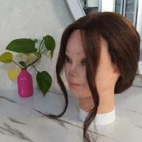 کله مانکن کاملا موی طبیعی برای شنیون بافت ورنگ