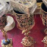 مجسمه و ظروف برنجی بصورت تک و عمده