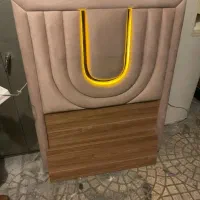 تخت تک‌نفره ام دی اف چراغ دار در حد نو سمساری