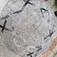 فرش طوسی گرد اکسیر کاشان