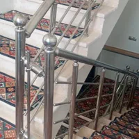 نصب نرده استیل واستاتیک برای راه پله بالکن پشت بام|خدمات پیشه و مهارت|بیجار, |دیوار