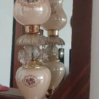دو عدد شمعدان و آباژور