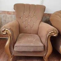 مبل ۸ نفره مدل کلاسیک رنگ شتری با جلو مبلی|مبلمان خانگی و میز عسلی|مرند, |دیوار