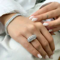 انگشتر نقره شاین طراح جذاب قالب طلا۳+۴۰بدون دستمزد|بدلیجات|تبریز, |دیوار