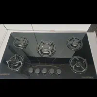 اجاق گاز رومیزی 5شعله شیشه سکوریت کد1055