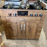 اجاق گاز طرح فر کابینتی mdf  شیشه سکوریت