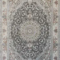 سه تخته فرش ۶ متری طوسی صدفی