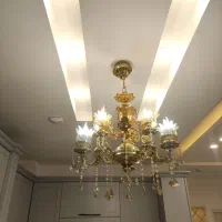 لوستر ۳شاخه ۶شعله|لوستر و چراغ آویز|مشهد, نیروی هوایی|دیوار