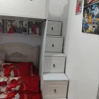 تخت دو طبقه قیمت چوب وکیوم اصل|تخت و سرویس خواب|شوش, |دیوار