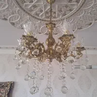 لوستر برنز ۶شاخه|لوستر و چراغ آویز|زنجان, |دیوار