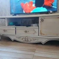 زیر تلویزیون چوبی درحد صفر