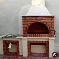 شومینه گازی چوبی.کباب پز