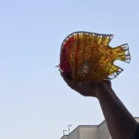 مجسمه دست ساز شیشه ای ماهی|مجسمه، تندیس، ماکت|پردیس, |دیوار