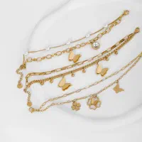 دستبند پروانه ای دخترانه زنانه مینیمال