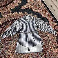 پالتو نسکافه ای ترکیب با چرم سایز ۳۶-۳۸ نو|لباس|قم, جمکران|دیوار