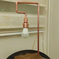 چراغ مطالعه آباژور مسی آنتیک