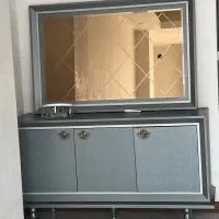 آینه کنسول و زیر تلوزیون ست طوسی