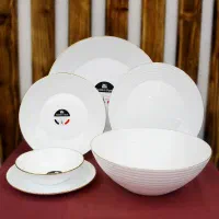 سرویس غذاخوری ۲۶ پارچه گلدن آپال لب طلا نو