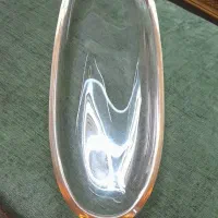 ظرف پذیرایی دیس شیرینی خوری رولت لبه طلایی