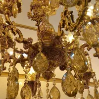 ۲ عدد لوستر ۱۲ شعله برنزی