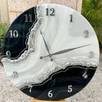 ساعت دیواری رزینی|صنایع دستی و سایر لوازم تزئینی|قدس, شهرقدس|دیوار