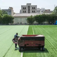 چمن مصنوعی دورنگ بین‌موزائیکی پائیزه و سبز