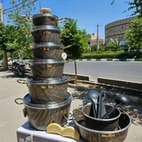 سرویس قابلمه ۲۱ پارچه ماموت طرح سنگ|ظروف پختوپز|مشهد, پورسینا|دیوار