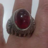 انگشتره نقره یاقوت