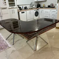 میز  ال شکل چوبی دست ساز
