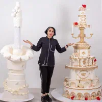 آموزش وسفارش کیک حرفه ای وماکت عروسی در آموزشگاه