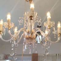 لوستر هشت شاخه کریستال(جفت داره)