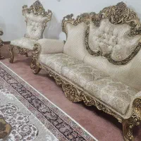 مبل سلطنتی ۹ نفره|مبلمان خانگی و میز عسلی|امیدیه, |دیوار