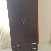 کمد لباس چوبی دو درب