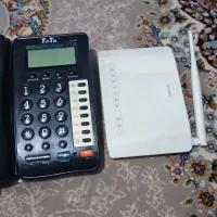 مودم وای فای دی لینک و گوشی تلفن ثابت