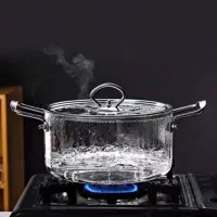 قابلمه 3 عددی پیرکس دسته استیل Nataly|ظروف پخت‌وپز|بندر انزلی, کارآموزی|دیوار