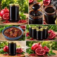 رب انار ملس خانگی  غلیظ، خوش‌رنگ و خوش‌طعم