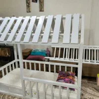 تخت خواب تک نفره مدل کلبه ای
