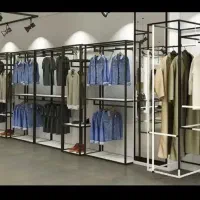 رگال لباس شیک و فروشگاهی چوبی و فلزی