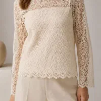 بلوز دانتل ماسیمو دوتی Massimo Dutti اصل سایز ۴۰ L