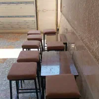 میز صندلی کافه پایه فلزی