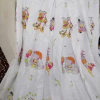 پرده اتاق کودک نو  و پرده پانچ صورتی