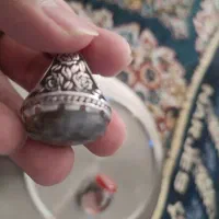 دو عدد انگشت نقره عقیق سلیمانی و یمنی اصل|جواهرات|خرم‌آباد, |دیوار